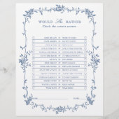 青フランスのいブライダルシャワーゲーム (正面)