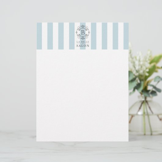 青フランスのと白のストライプモノグラム (スタンド正面)