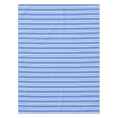 青フランスのと白のストライプ テーブルクロス (正面)