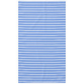 青フランスのと白のストライプ テーブルクロス (正面)