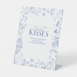 青フランスのと白ビクトリアンのキス 台座サイン