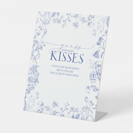 青フランスのと白ビクトリアンのキス 台座サイン (正面)