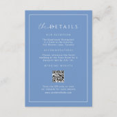 青フランスののミニマル詳細QRコードの挿入 エンクロージャーカード (正面)