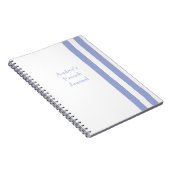 青フランスのストライプ色 ノートブック (右側)