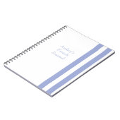 青フランスのストライプ色 ノートブック (左側)