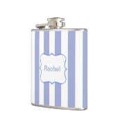 青フランスのストライプ色 フラスク (左)