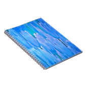 青フランスのチューリップ抽象芸術フローラルパターン ノートブック (右側)