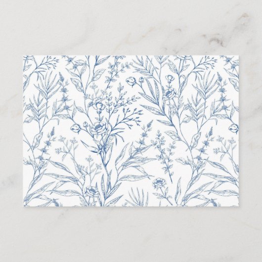 青フランスのフローラバルミツワーRSVPエンクロージャカード エンクロージャーカード (裏面)