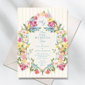 青フランスのフローラモノグラカラフルムヴィンテージクレスト セーブザデート