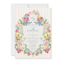 青フランスのフローラモノグラカラフルムヴィンテージクレスト