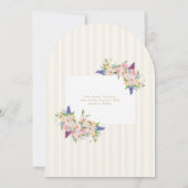 青フランスのフローラモノグラカラフルムヴィンテージクレスト 招待状 (裏面)