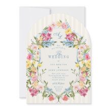 青フランスのフローラモノグラカラフルムヴィンテージクレスト