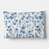 青フランスのフローラ アクセサリーポーチ (裏面)