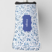 青フランスのフローラ ゴルフヘッドカバー (回転90)