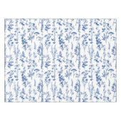 青フランスの園ワイルドフラワーパターン テーブルクロス (正面(横))