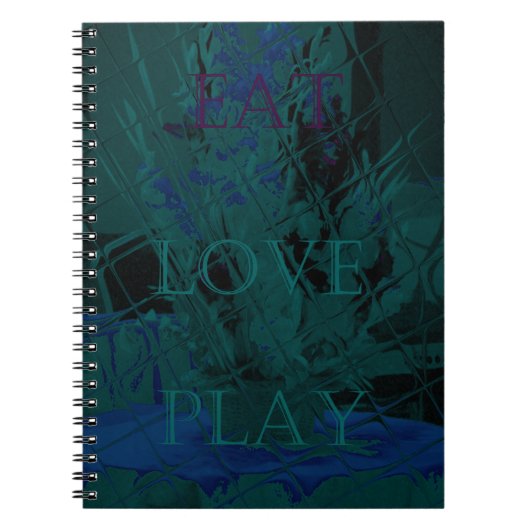 青フランスの愛食べ遊花色 ノートブック (正面)