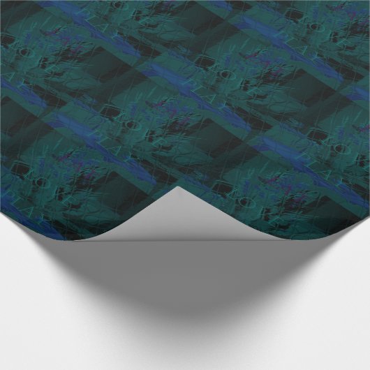 青フランスの愛食べ遊花色 ラッピングペーパー (角)