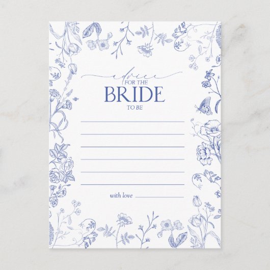 青フランスの白のビクトリアンアドバイス ポストカード (正面)