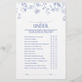 青フランスの白のビクトリアンブライダルシャワー