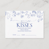 青フランスの白のビクトリアンブライダルシャワー エンクロージャーカード (正面)