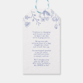 青フランスの白シャワービクトリアンノーラップ ギフトタグ (裏面)