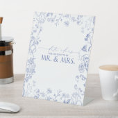 青フランスの白シャワービクトリアン日アイディア 台座サイン (インサイチュ)