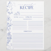 青フランスの白シャワーレシピバインダーページ (裏面)