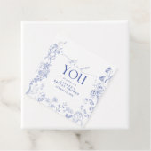 青フランスの白フローラビクトリアンブライダルシャワー フェイバータグ (インサイチュ)