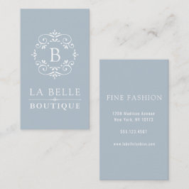 青フランスの白モノグラエレガントム 名刺