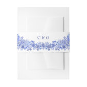 青フランスの結婚フローラ 招待状ベリーバンド (正面例)