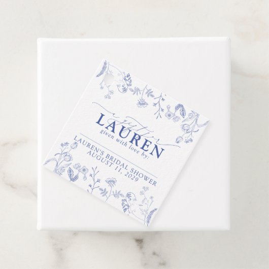 青フランスの色と白のシャビクトリアンワー フェイバータグ (インサイチュ)