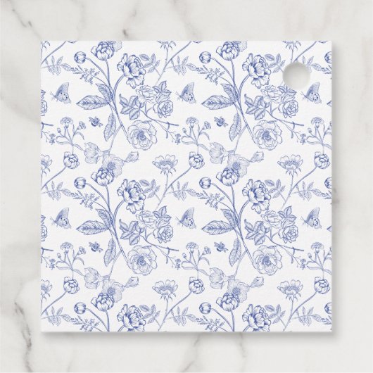 青フランスの色と白のシャビクトリアンワー フェイバータグ (裏面)