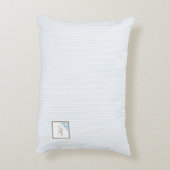 青フランスの色の（紋章の）フラ・ダ・リストライプスクリプトモノグラム アクセントクッション (裏面(縦))