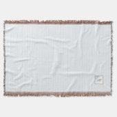 青フランスの色の（紋章の）フラ・ダ・リストライプスクリプトモノグラム スローブランケット (正面)