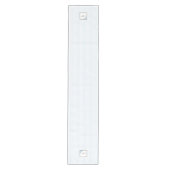 青フランスの色の（紋章の）フラ・ダ・リストライプスクリプトモノグラム ミディアムテーブルランナー (正面)