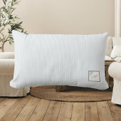 青フランスの色の(紋章の)フラ・ダ・リストライプスクリプトモノグラム ランバークッション