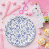 青フランスの色 ペーパープレート (パーティー)