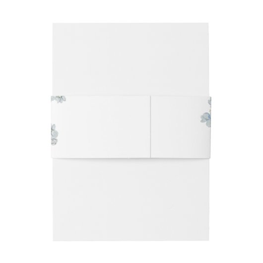 青フランスの花模様結婚ズ 招待状ベリーバンド (裏面例)