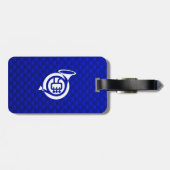 青フランスの角 ラゲッジタグ (裏面横)