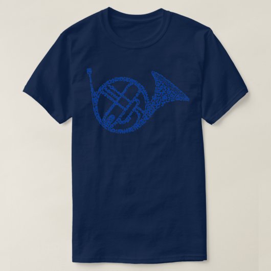 青フランスの角 Tシャツ (デザイン正面)