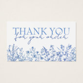 青フランスの野感謝してい花は割引カード (正面)