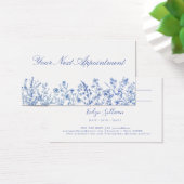 青フランスの野花アポイントメントカード (デスク)