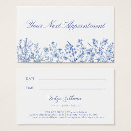 青フランスの野花アポイントメントカード