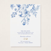 青フランスの野花イヤリング表示カード (裏面)