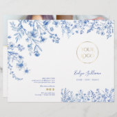 青フランスの野花サービスメニュー (正面/裏面)