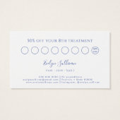 青フランスの野花ロイヤリティカード (裏面)