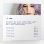 青フランスの野花三折 三つ折りカード (内部最初)