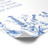 青フランスの野花価格表作成ポスター ポスター (角)