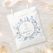 青フランスの野花金ゴールドサークル洗礼 フェイバーバッグ (クリップ留めされた状態)