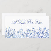 青フランスの野草贈与証 (正面/裏面)